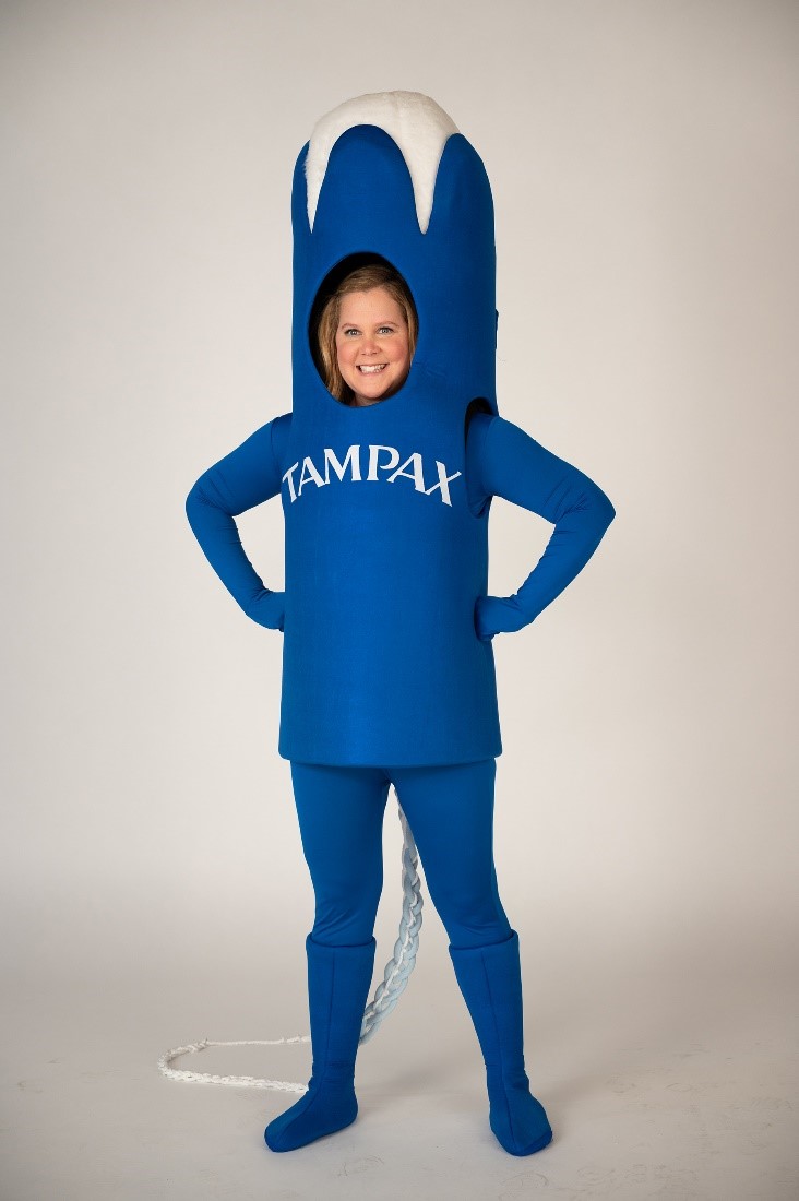 Amy Schumer in Tampax costume